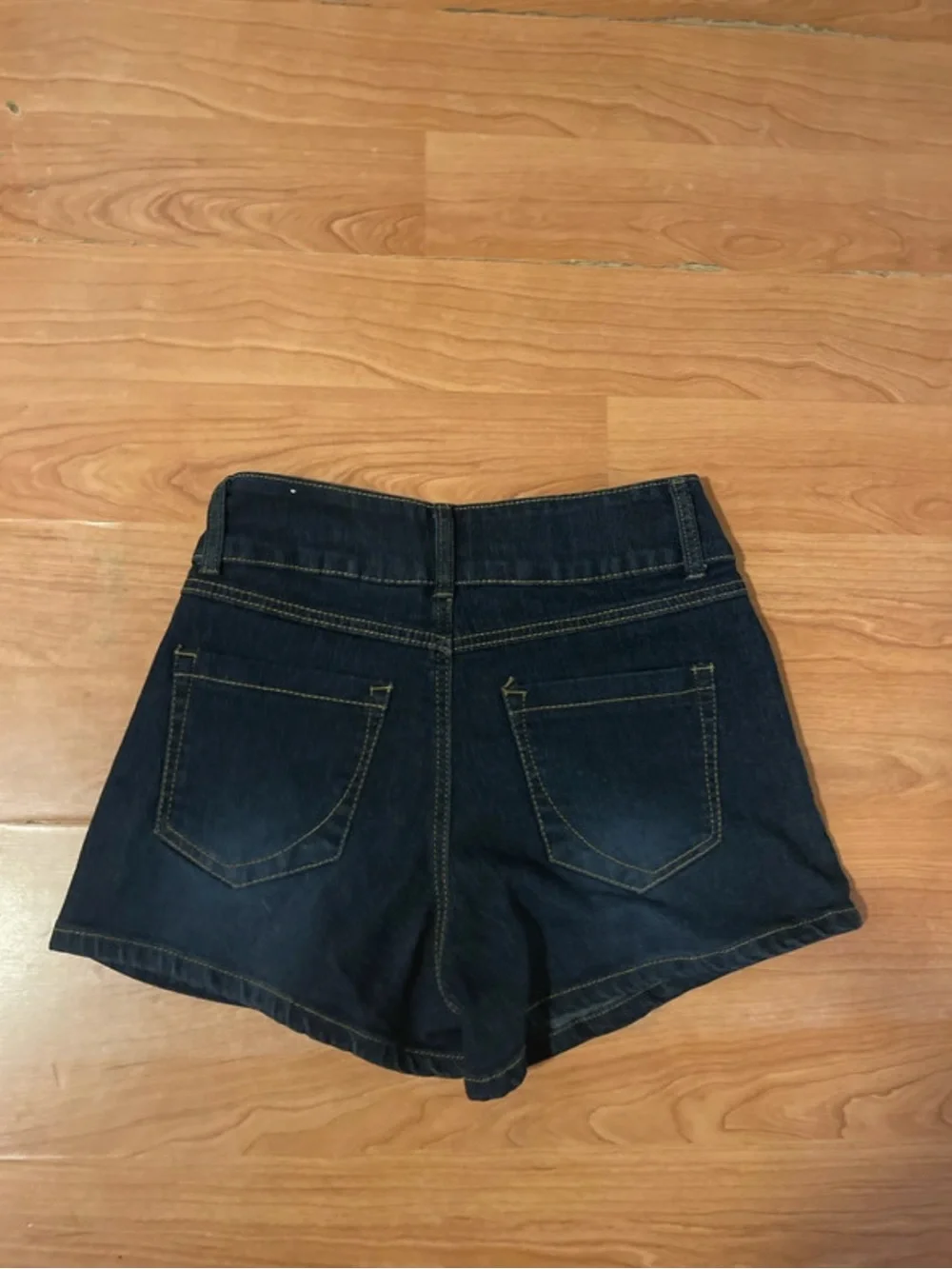 Dark Blue Denim High-Waist Women’s Shorts